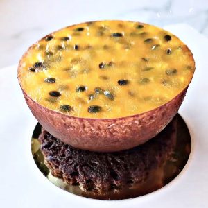 Passionfruit and lemongrass mousse