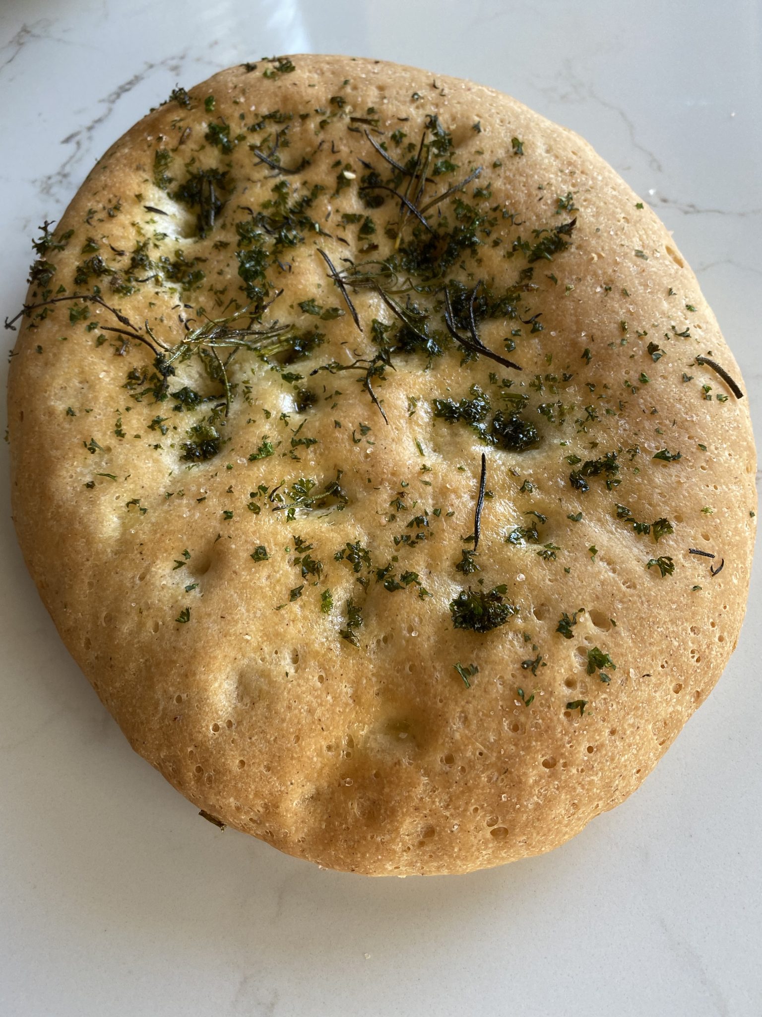 Herbs focaccia Glazed Gluten Free